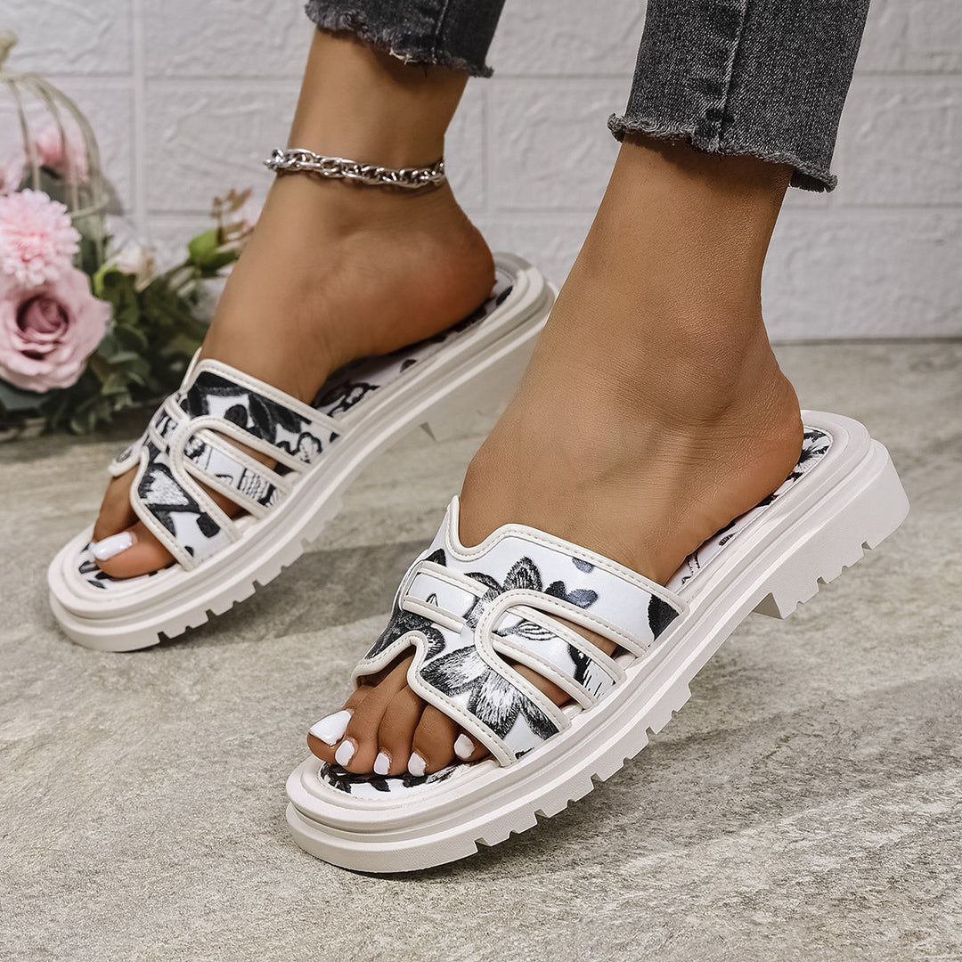 Damen Bequeme Badeschlappen mit modischem Design R&B