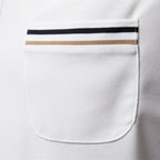 Herren nan modernes Poloshirt mit aufgesetzter Brusttasche und Kontrastbesatz am Polokragen R&B