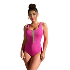 Damen sportlicher Badeanzug mit Reißverschluss R&B