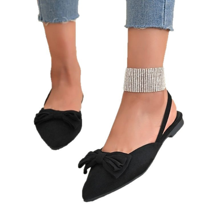 Damen Slingback-Mokassins mit dekorativem Schleifen-Detail R&B