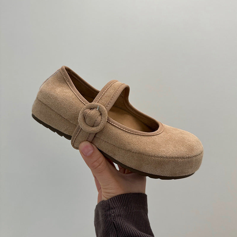 Damen Ballerinas mit bequemem Riemen und weichem Obermaterial R&B