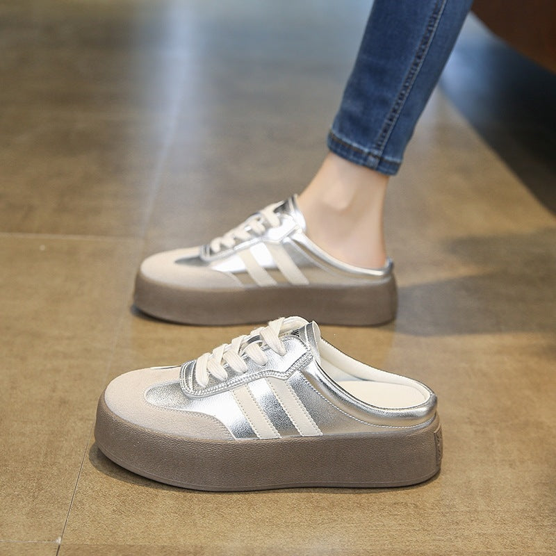 Damen Plateau Slipper mit modischem Design und komfortabler Sohle R&B