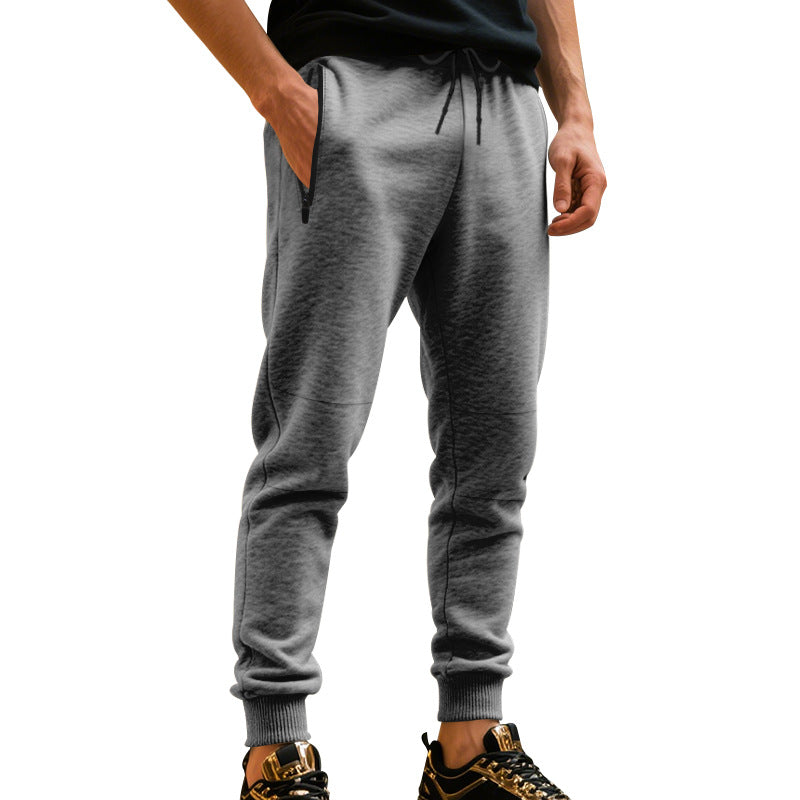 Herren Freizeit Jogginghose mit seitlichem Kontrast und elastischem Bund R&B