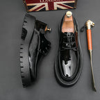 Herren Elegante Schnürschuhe mit stabiler Profilsohle und klassischem Design
