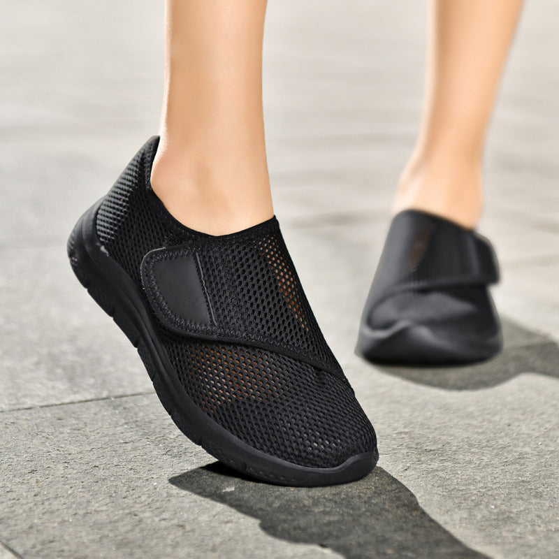 Damen bequeme und atmungsaktive Slip-On Sneakers mit elastischem Schnellverschluss R&B