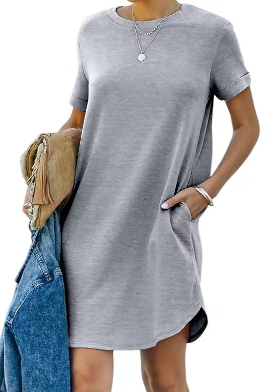 Damen Casual Kleid mit praktischen Taschen R&B
