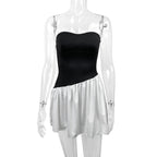 Damen Tailliertes Bandeau-Kleid mit schwingendem Rock