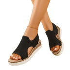 Damen Bequeme und atmungsaktive Sandalen mit elastischem Einsatz R&B