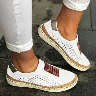 Damen Atmungsaktive Slip-On Sneakers mit modischem Lochdesign R&B
