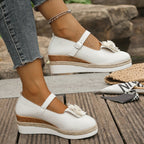 Damen Wedge-Sandaletten mit floraler Verzierungen und komfortabler Sohle R&B