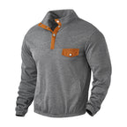 Herren Modischer Pullover mit halbem Reißverschluss und praktischer Brusttasche R&B