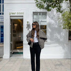 Damen kurze Strickjacke mit eleganten Knöpfen und weitem Schnitt R&B