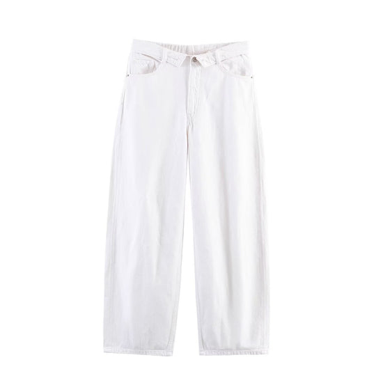 Damen hochwertige Destroyed Jeans im lässigen Baggy-Stil mit modernen Akzenten R&B