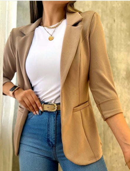 Damen Modischer Blazer mit lässigen Taschen R&B