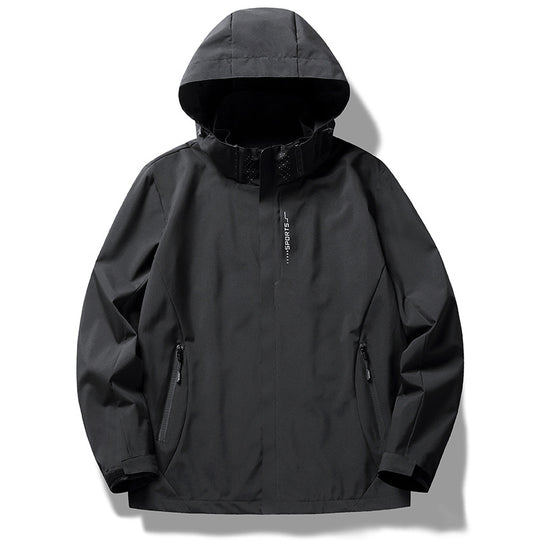 Damen wetterfeste Funktionsjacke mit verstellbarer Kapuze und atmungsaktiven Materialien R&B
