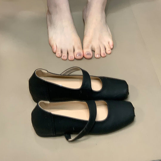 Damen Ballerinas mit elastischem Riemchen und komfortablem Fußbett R&B