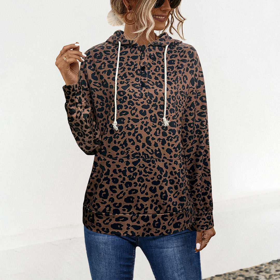 Damen Kapuzenpullover mit exklusivem Tiermuster und bequemer Passform R&B