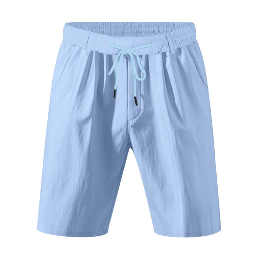 Herren nan knielange leichte Funktionsshorts mit Elastikbund, Kordelzug und tiefen Eingrifftaschen R&B