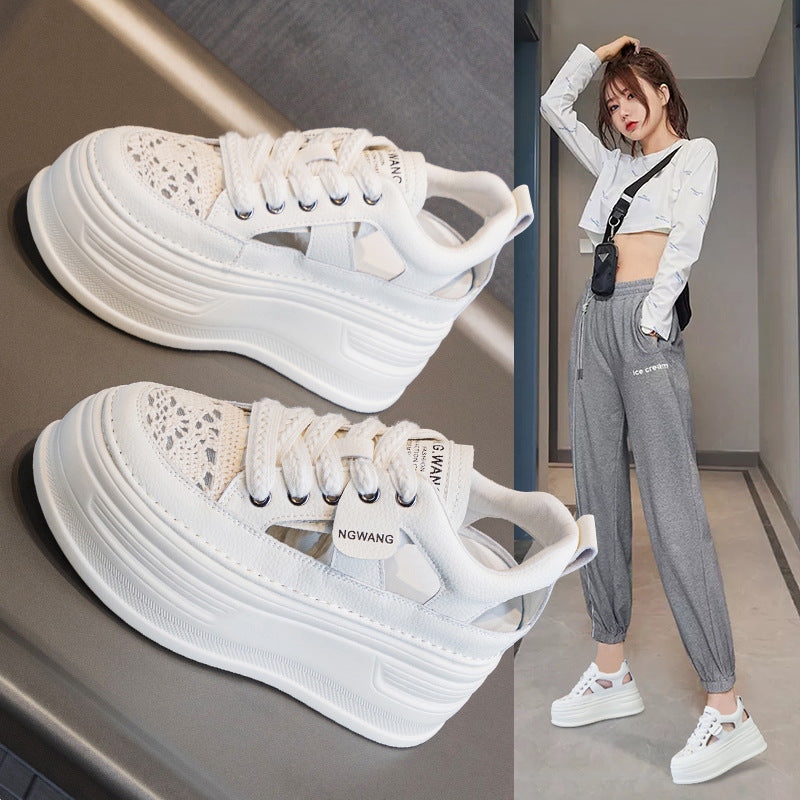 Damen Sneaker mit modischem Spitzen-Design und bequemer Sohle