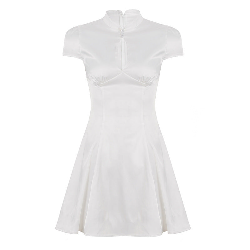 Damen Sportliches Freizeitkleid mit hochgeschlossenem Kragen und dekorativem Zipper R&B