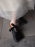 Damen modische Mules mit dekorativem Schnürdesign R&B