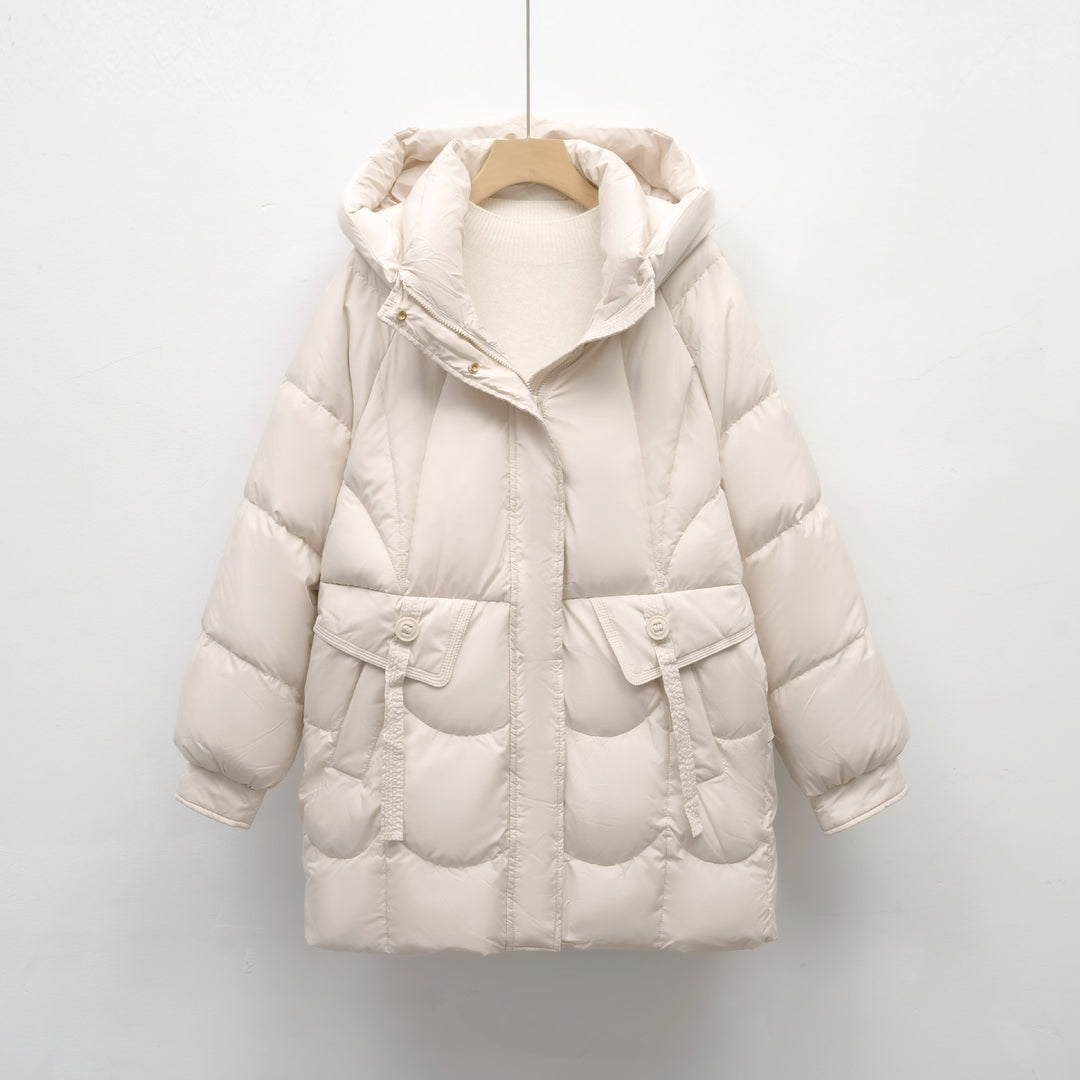 Damen bequeme Steppjacke mit Kapuze R&B