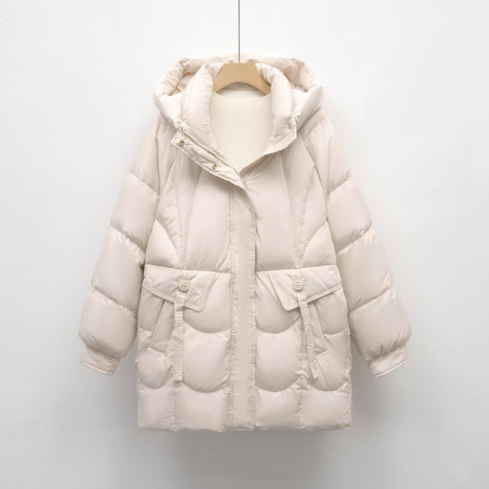 Damen bequeme Steppjacke mit Kapuze R&B