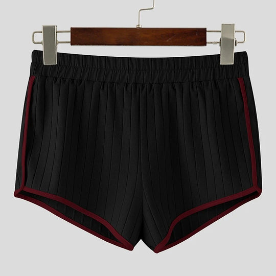Damen nan plissierte Freizeit-Shorts mit elastischem Komfortbund und Kontrastpaspel R&B