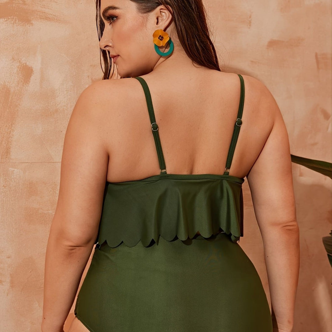 Damen Badeshort-Set mit attraktivem Rüschendesign R&B