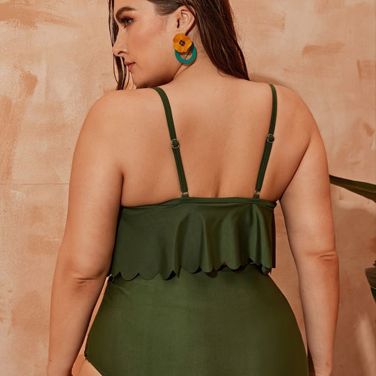 Damen Badeshort-Set mit attraktivem Rüschendesign R&B