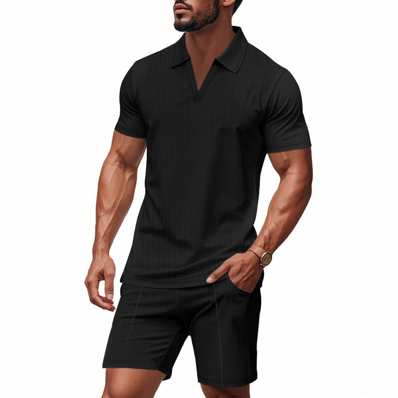 Herren elegantes Freizeit-Set mit zeitgenössischem Design und atmungsaktiver Baumwolle R&B
