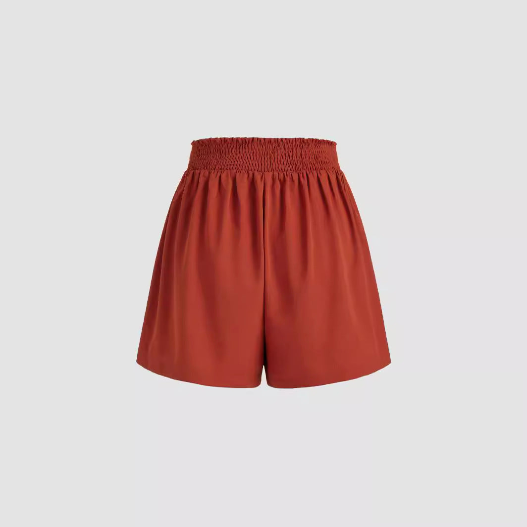 Damen Modische Wickelhose mit Bindegürtel