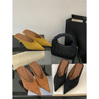Damen elegante Slingback Mules mit spitzem Design R&B