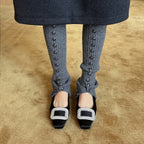 Damen Elegante Ballerinas mit funkelndem Schmuckriemen und klassischem Design R&B