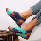 Damen Komfortable Wedge-Sandalen mit atmungsaktiven Riemen und modischem Schnitt R&B