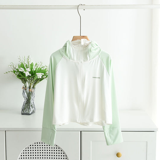 Mädchens nan leichte sonnenschutz Zip-Up Hoodie Schwimm Rash Guard mit Daumenlöchern R&B