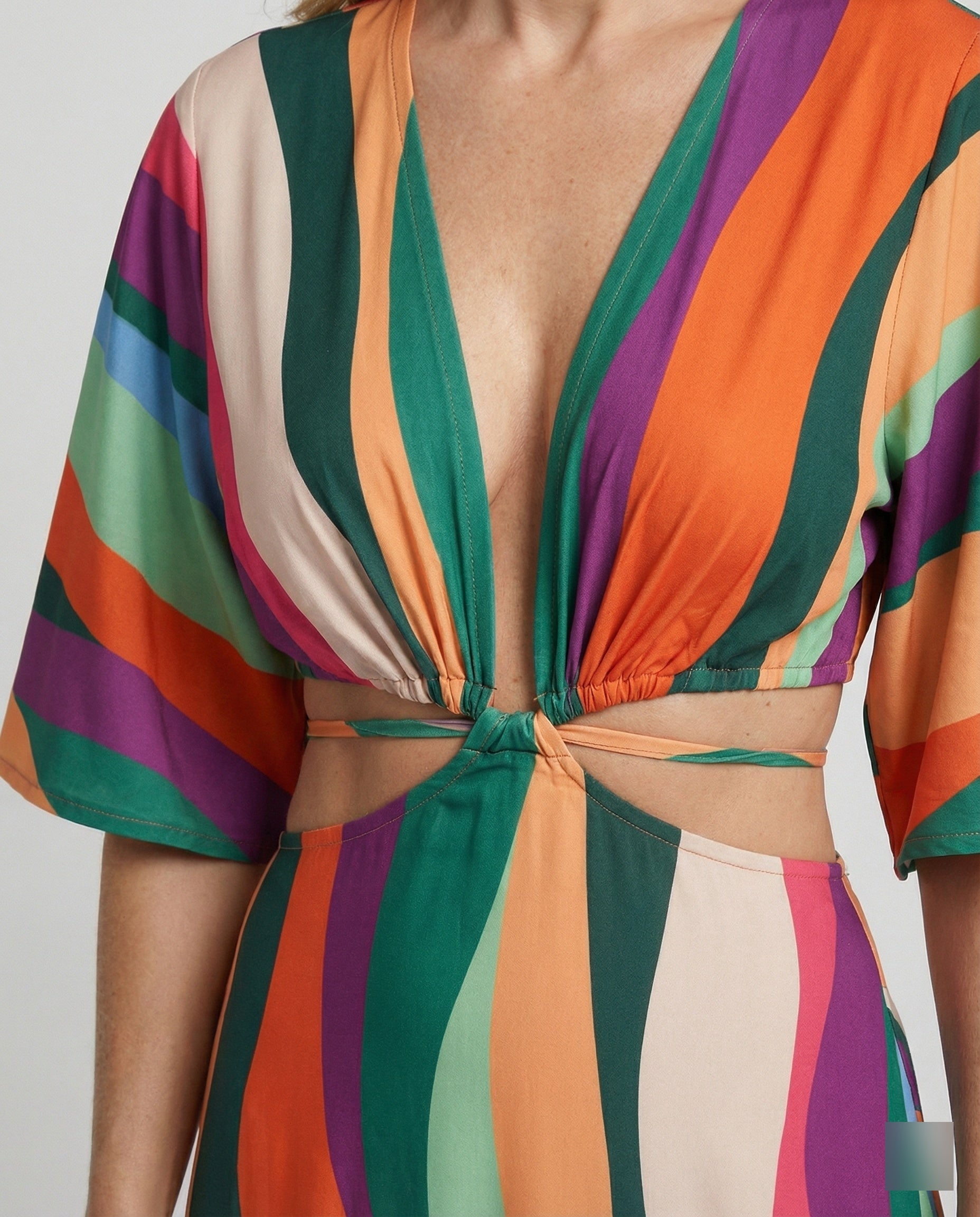 Damen Maxikleid Sommer V-Ausschnitt Kimono