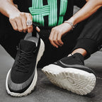 Damen Sportliche Sneaker mit atmungsaktiver Strickoberfläche und rutschfester Sohle R&B