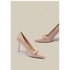 Damen elegante High Heel Pumps mit zartem Schleifendetail R&B