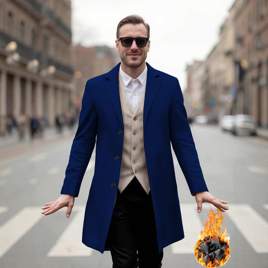 Herren eleganter Langmantel mit modernem Schnitt und optimalem Tragekomfort R&B