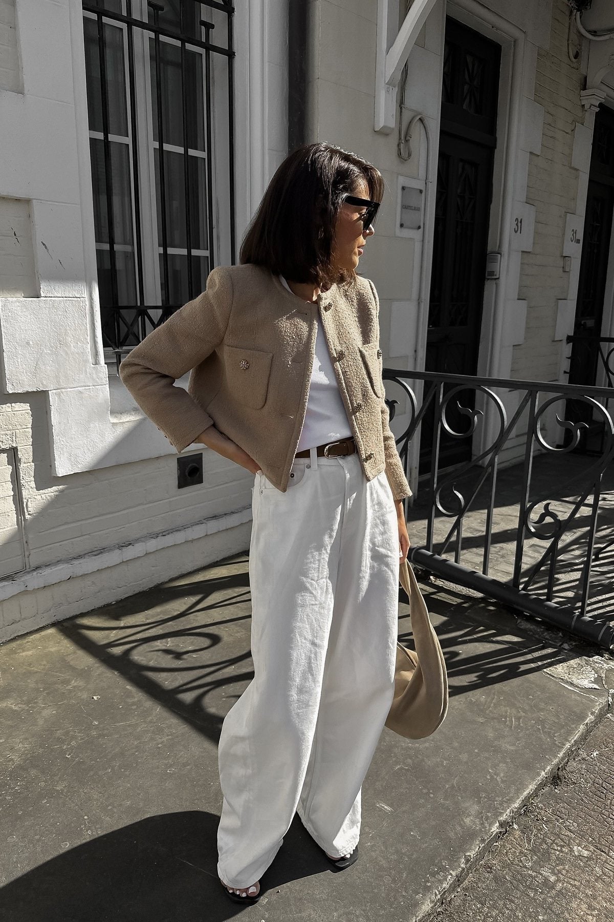 R&B | Figurbetonte Bouclé-jacke Dekorative Knöpfe Raffiniert und Modern