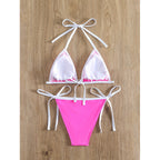 Damen Triangel-Bikini mit verspielten Schnürdetails und modischem Charm R&B