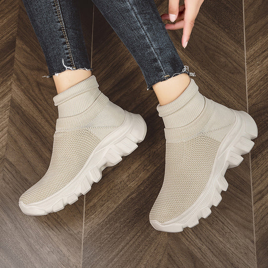 Damen Hochleistungs-Laufschuhe mit atmungsaktiver Strick-Oberfläche und rutschfester Sohle R&B
