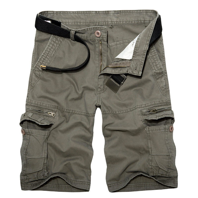 Herren Cargo-Shorts mit multifunktionalen Taschen und verstellbarem Gürtel R&B