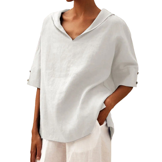 Damen Lässige Bluse mit floralem Muster und modernem Kragen R&B