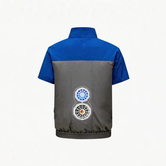Herren nan atmungsaktive Arbeitsweste mit integrierten Ventilatoren und elastischem Saum R&B
