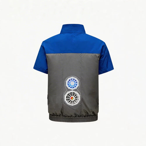 Herren nan atmungsaktive Arbeitsweste mit integrierten Ventilatoren und elastischem Saum R&B