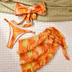 Damen Bikini-Set mit lässigem Wickelrock