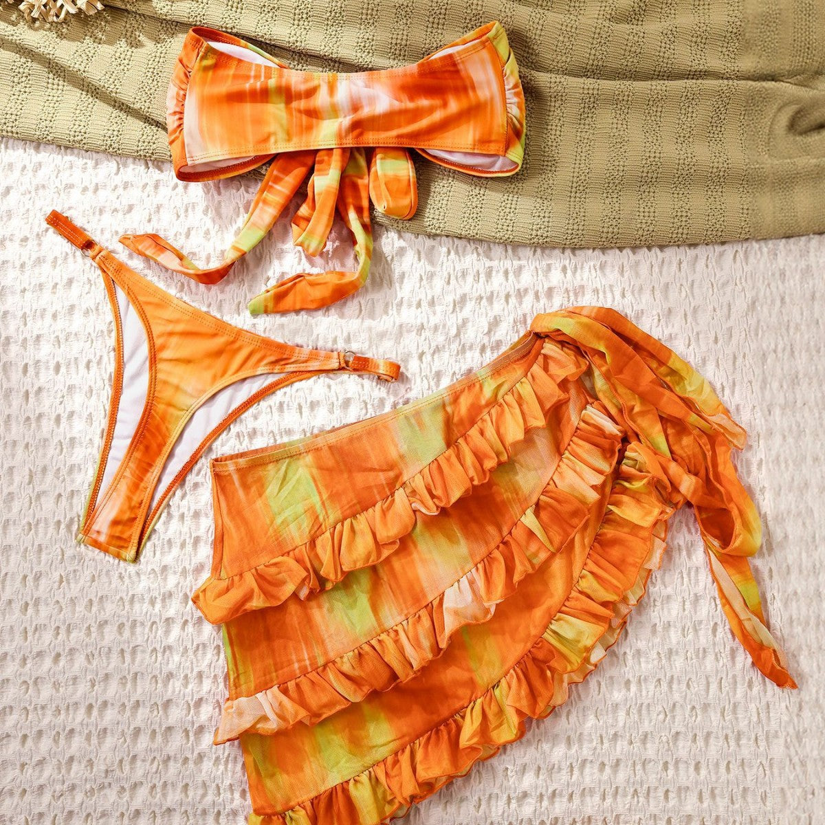 Damen Bikini-Set mit lässigem Wickelrock