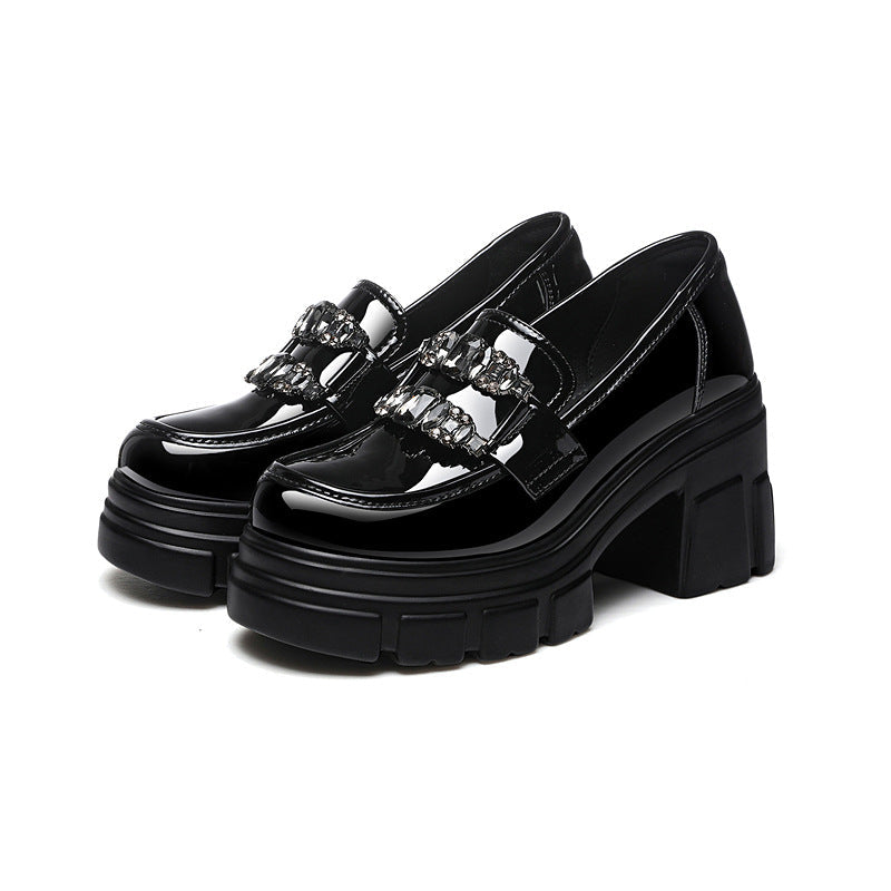 Damen Elegante und auffällige Plateau-Schuhe mit Zierschnalle R&B